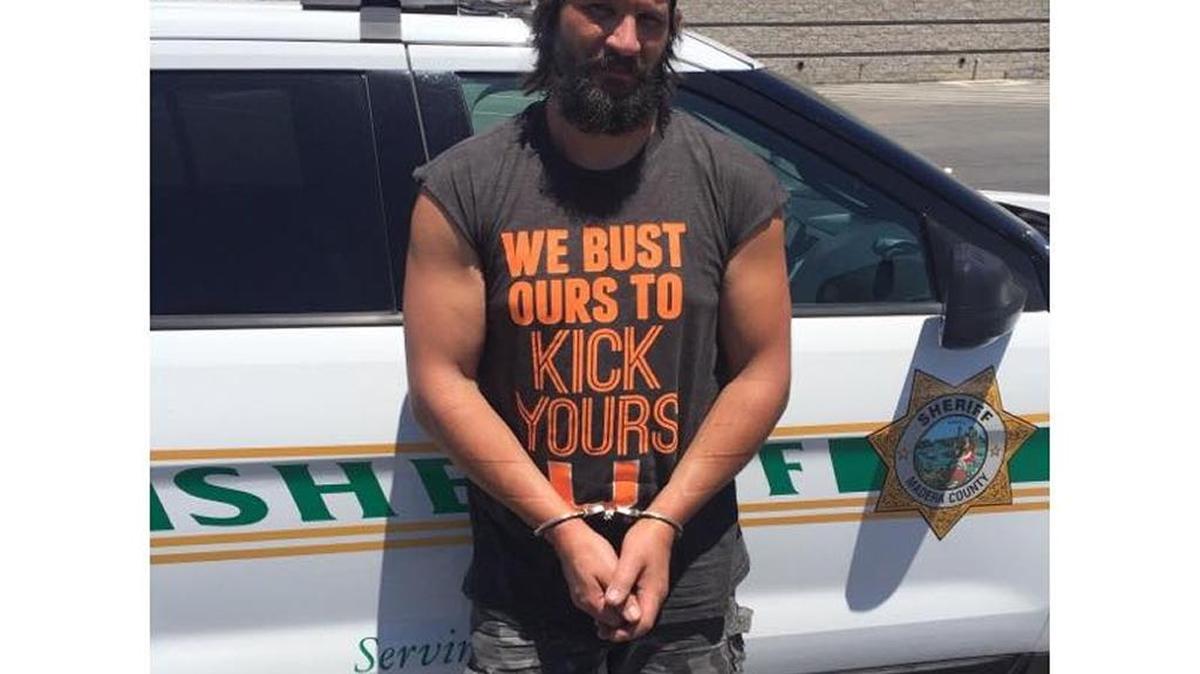 Anthony Mendoza was arrested on a concealed weapons charge Friday near North Fork.
