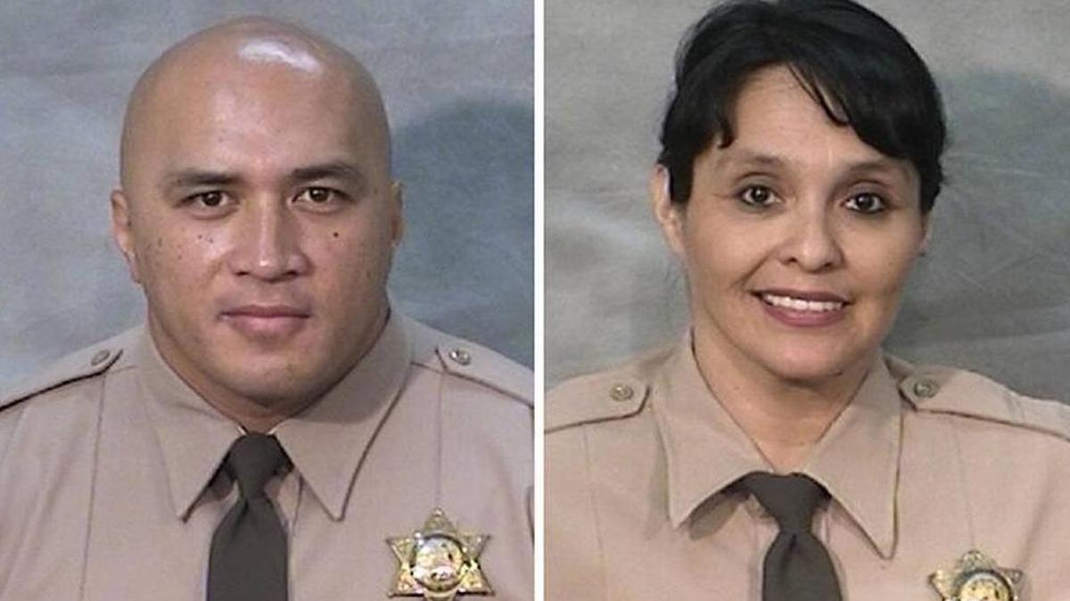 Fresno County Correctional Officers Toamalama Scanlan, left, and Juanita Davila were wounded in a Sept. 3 shooting at the jail.