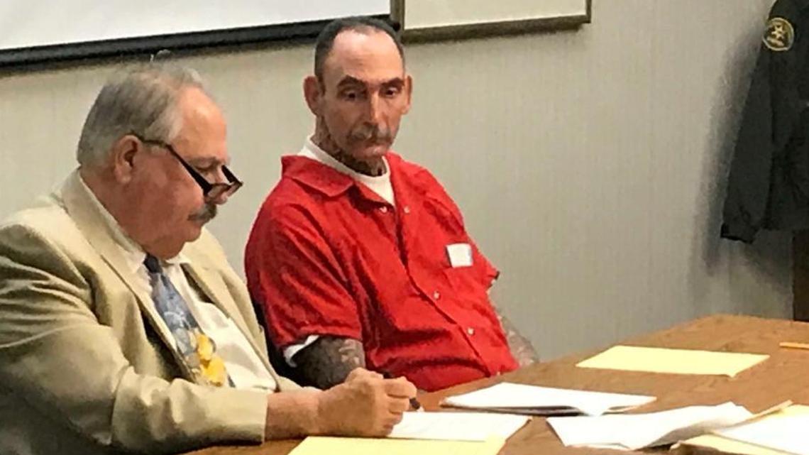 Twenty-five years after Douglas Walker got a break in the killing of Kimber Reynolds, he sits in a Fresno courtroom on Wednesday, Dec. 13, 2017, facing life in prison if convicted of domestic violence charges. Fresno defense lawyer Eric Green, left, is defending Walker, 52, of Fresno.