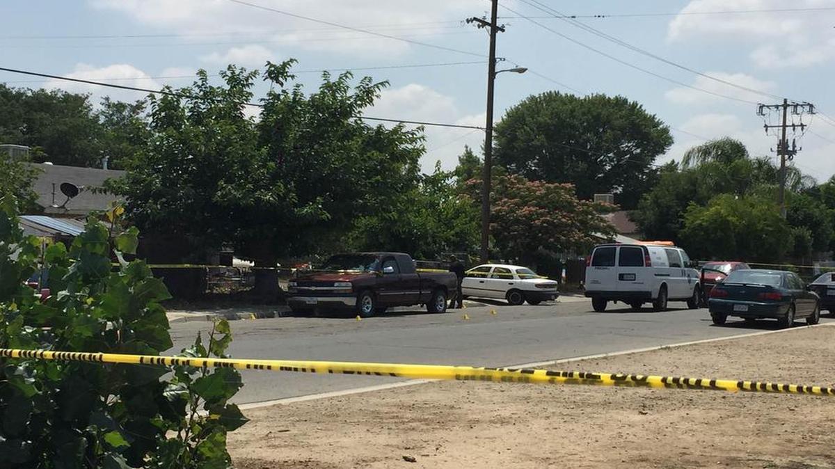 
Fresno police are investigating a double homicide on Ninth Street just south of Church Avenue that happened during a house party early Saturday, May 23, 2015. The block on Ninth Street remained closed at midday Saturday.
