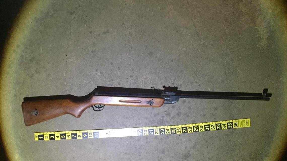 The pellet gun that the Fresno County Sheriff’s Office says a burglar pointed at a Clovis-area homeowner Oct. 19.