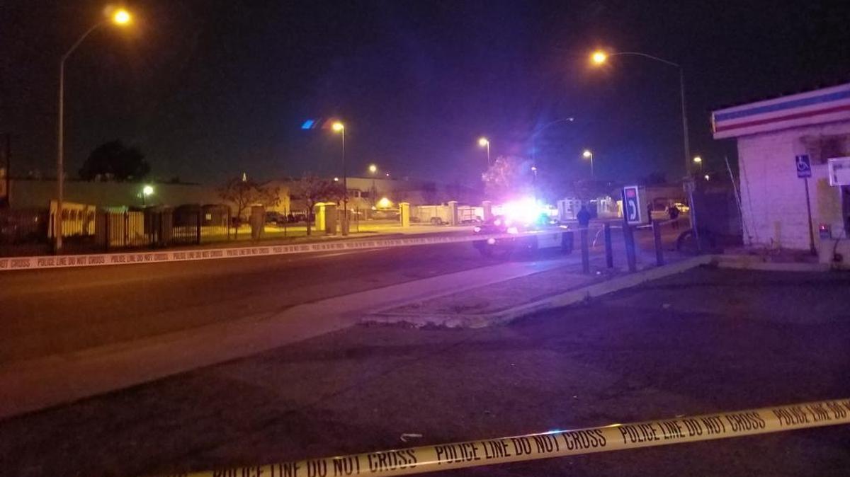 Fresno police investigate a shooting near Californi and Elm avenues in west Fresno on Sunday night.