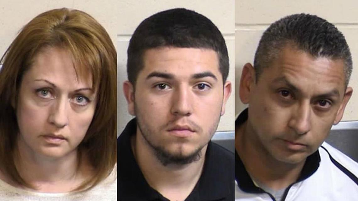 From left, Sandra Garcia, Mark Roque and Miguel Carriedo