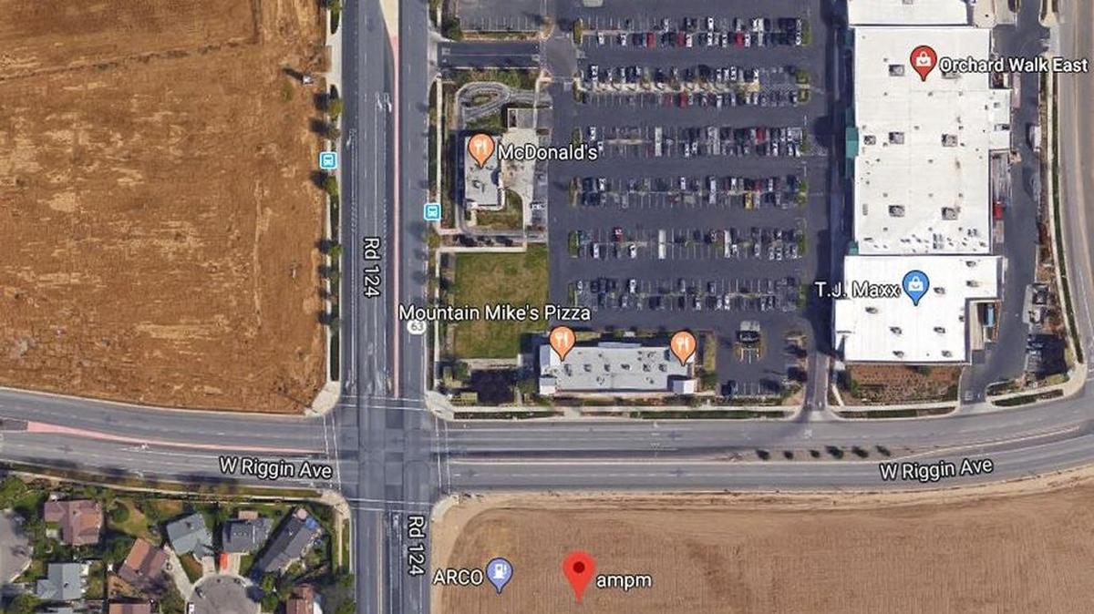Visalia police say a man tried to hit an ampm employee with a wooden dowel before stealing items from the store.