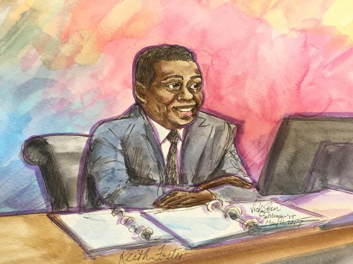 Fresno’s former Deputy Police Chief Keith Foster, at his federal trial on drug trafficking charges in downtown Fresno.