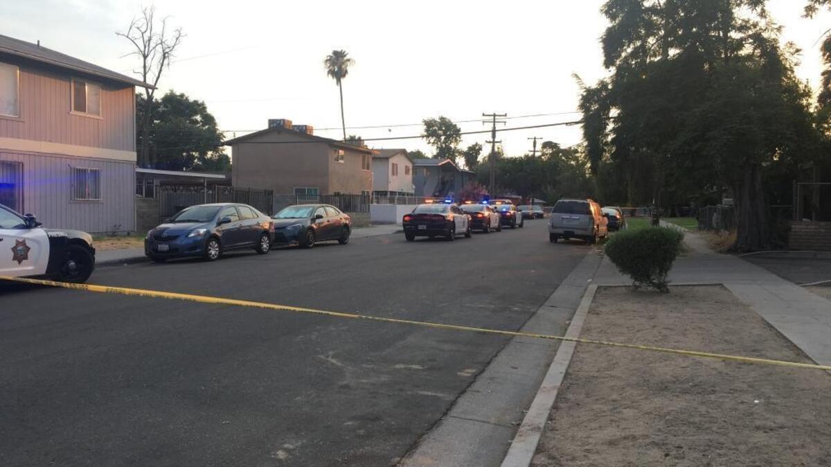A Hispanic man, 40, is dead after being shot in front of a central Fresno apartment complex, Fresno Police Acting Lt. Jerardo Chamalbide said Saturday, July 8, 2017.