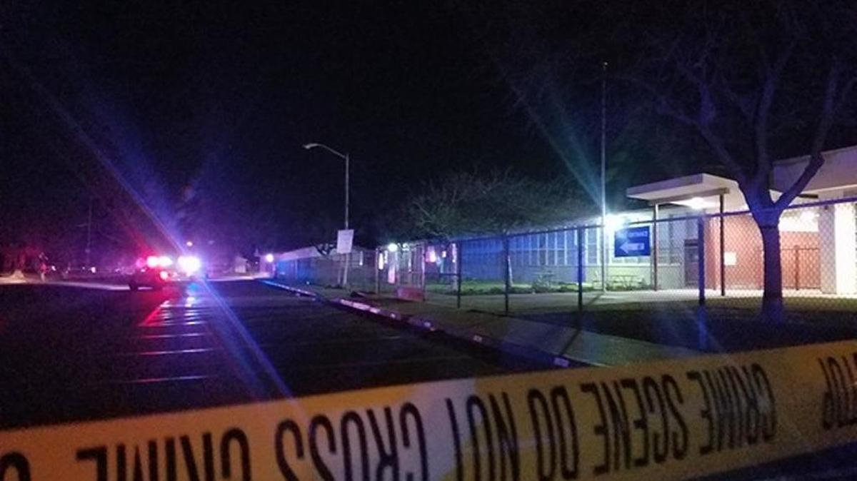 Two men were shot on Clay Avenue near Peach Avenue near Turner Elementary School in southeast Fresno on Sunday, Jan. 7, 2017.