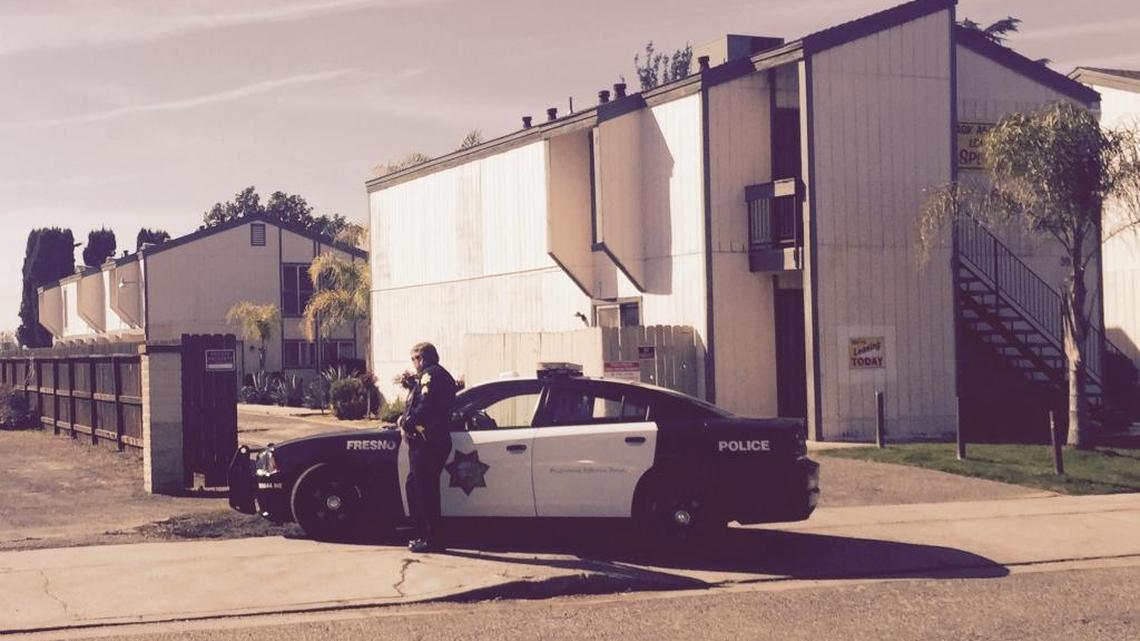 Police are searching Wednesday morning, March 8, 2017, for a burglar who broke into a central Fresno home while the resident was inside.