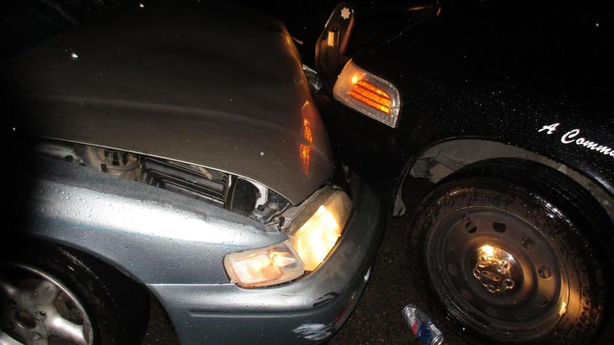 A woman was arrested after allegedly crashing head-on into a police car in Sanger while drunk on March 25, 2017.