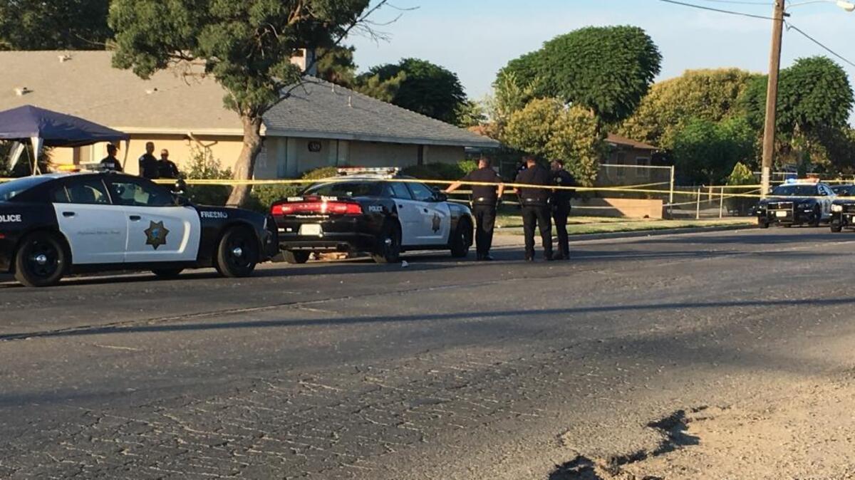 One person was killed by gunfire at 329 E. Jensen Ave., near Walnut Avenue Wednesday, June 5, the second such homicide of the day in Fresno, Fresno police confirmed.