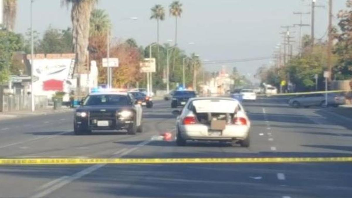 A 10-year-old girl was rushed to the hospital after police say she was hit by a car while crossing Tulare Street near Seventh Street on Thursday afternoon, Nov. 3, 2016 in Fresno, California.