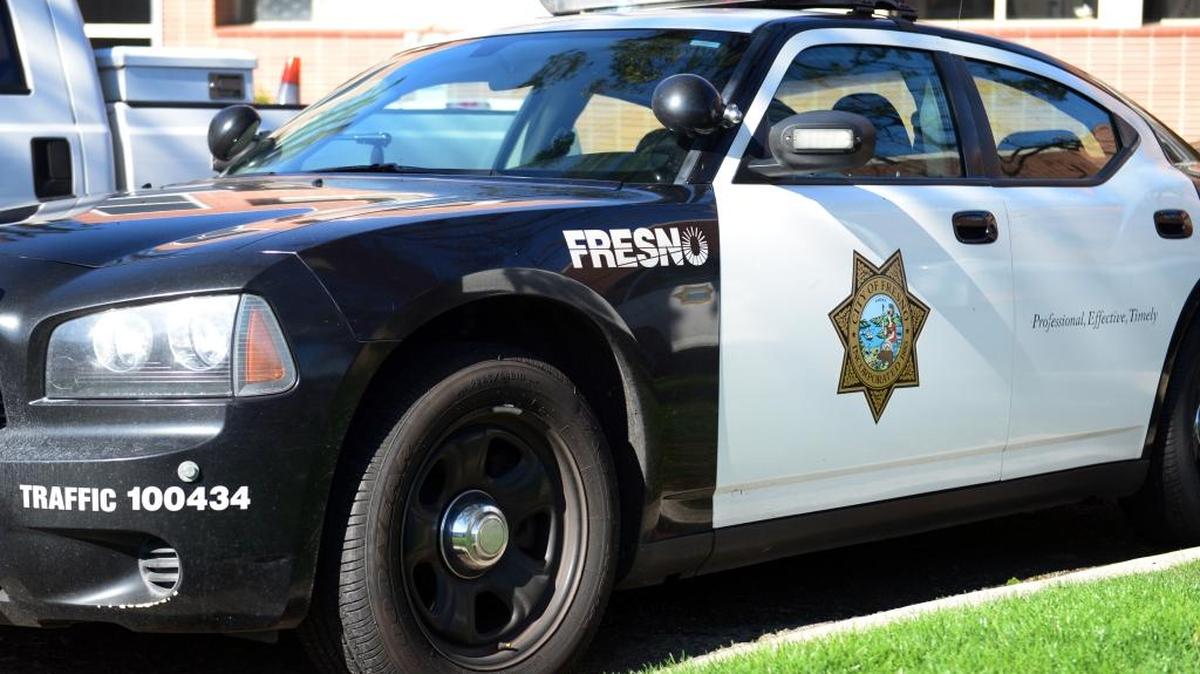 A Fresno police car in downtown Fresno photographed Friday, January 31, 2014. The head of the police union says some of the department’s cars have 200,000 miles.