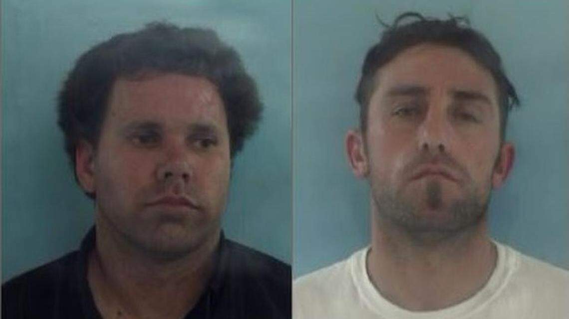 Richard Judd, left, and Charlie Blackwood, both of Bakersfield, CA, were arrested March 28, 2019. They are suspected of mail theft in and around Tulare, CA.
