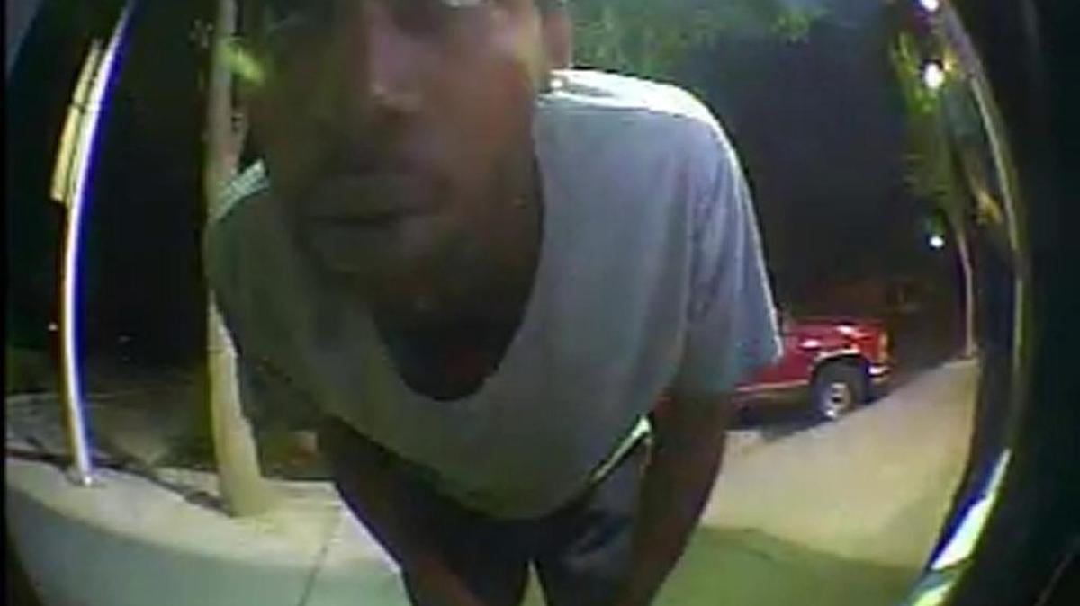 Corcoran police released a photo of a man who allegedly tried to break into an automated teller machine.