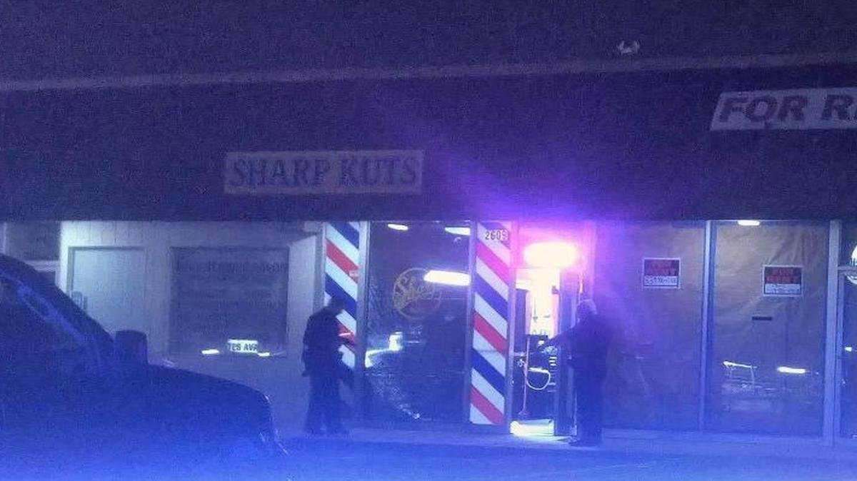 A barber was shot inside Sharp Kuts barbershop at 2609 E. Ashlan Ave. on Tuesday night.