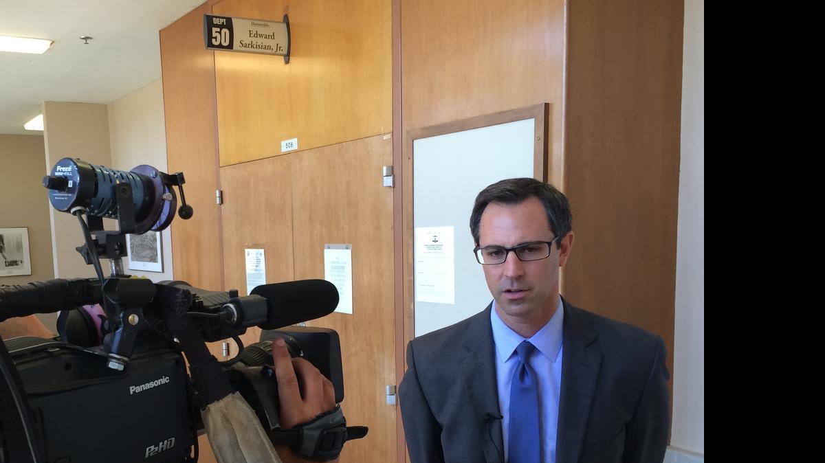 
Fresno prosecutor Sam Dalesandro tells reporters that the evidence against accused killer Richard Melendez was “strong and overwhelming.” Dalesandro credited Fresno police detective Ray Villalvazo with solving the case. A jury on Thursday found Melendez, 21, guilty of first-degree murder in the 2014 drive-by shooting of Brian Flores. Because Melendez killed Flores to promote a criminal street gang, he faces life in prison without the possibility of parole. 
