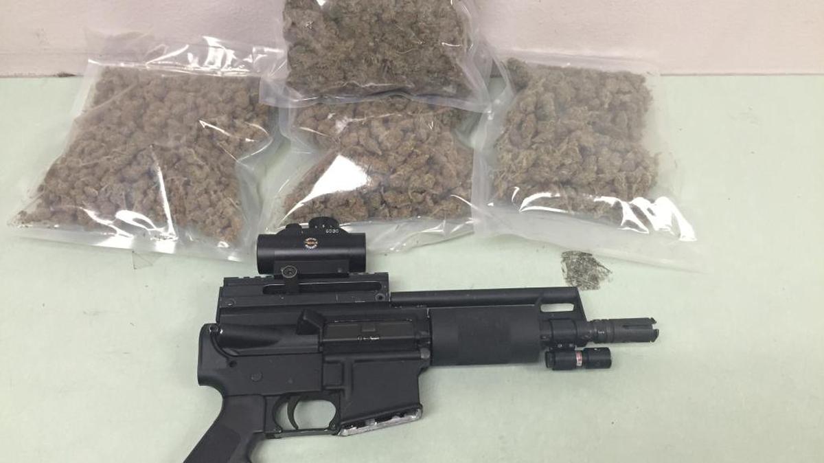 
Marijuana and a high-powered pistol taken from a Fresno man’s home by police.
