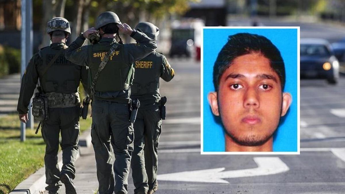 Merced County sheriff SWAT members enter the UC Merced campus after reports of stabbings Nov. 4, 2015. Four people were stabbed by student Faisal Mohammad, inset, who was shot and killed by a campus police officer. The FBI said Mohammad was “self-radicalized” and not directly linked to a terror group.