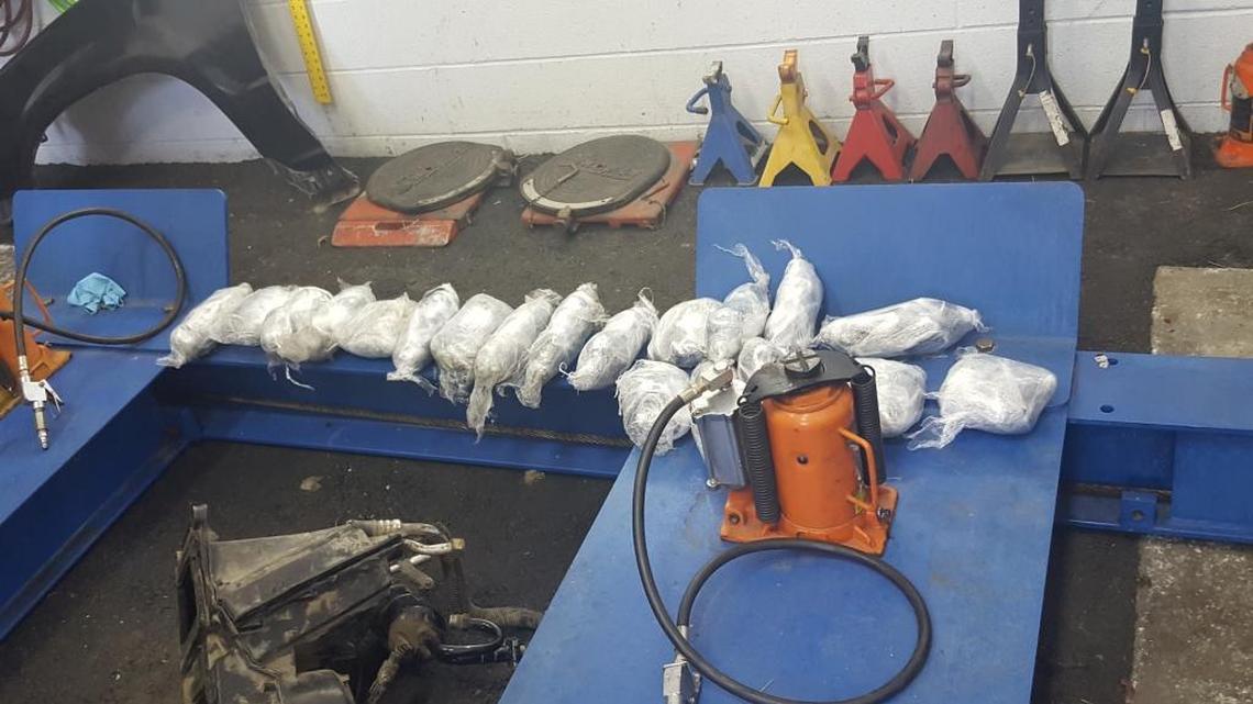 A drug bust by Buster the police dog Wednesday netted $130,000 worth of drugs from Mexico.