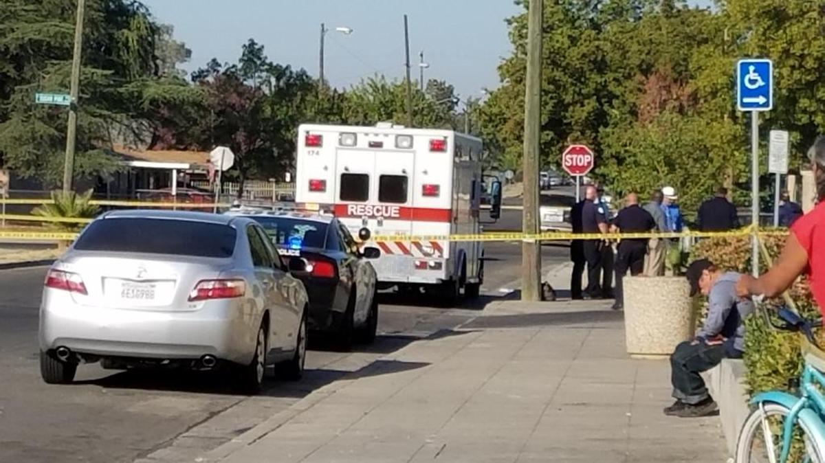 Fresno police say the death of a homeless man in Pinedale Friday morning is suspicious because of trauma to his upper body.