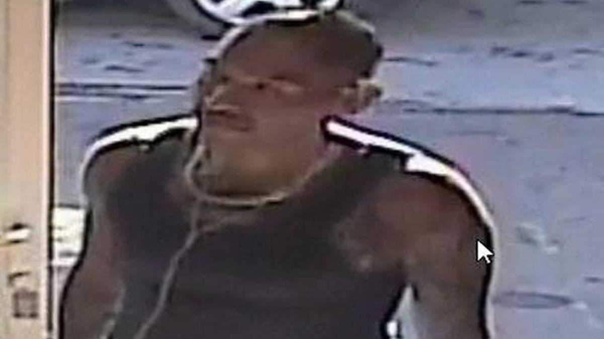 Fresno police say this man, shown in an image from a security video, attacked a store clerk with a box cutter.