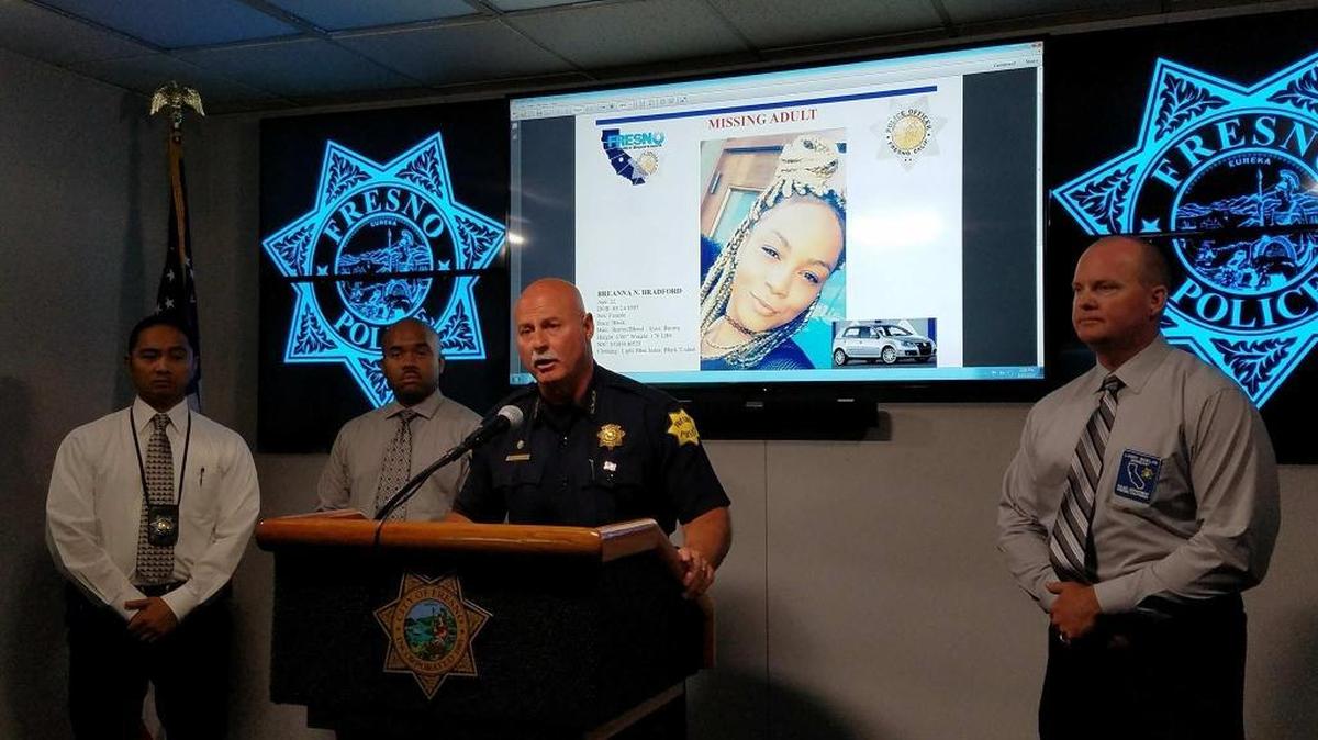 Fresno police Chief Jerry Dyer at a press conference about Breanna Bradford at police headquarters on Sunday, Sept. 17, 2017.