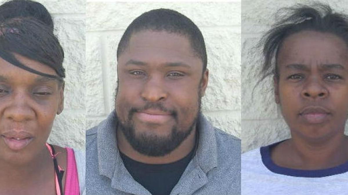 Suspects arrested in Riverdale (left to right), Denette Gladney, Tino Kittrell and Danielle Battles.