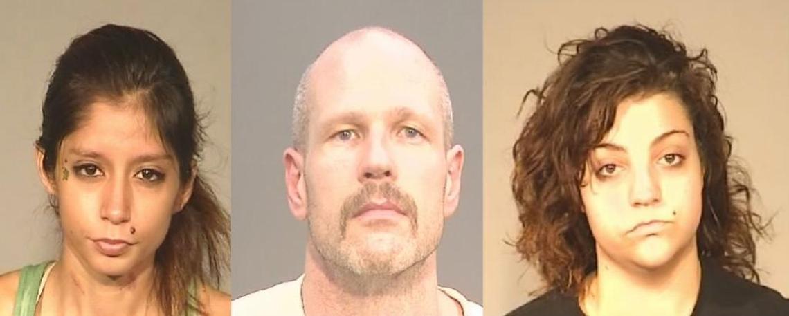 Gabriella Aguirre (left), Christopher Michael Copeland and Breanna Allen were charged in a December 2013 home invasion robbery in Clovis.