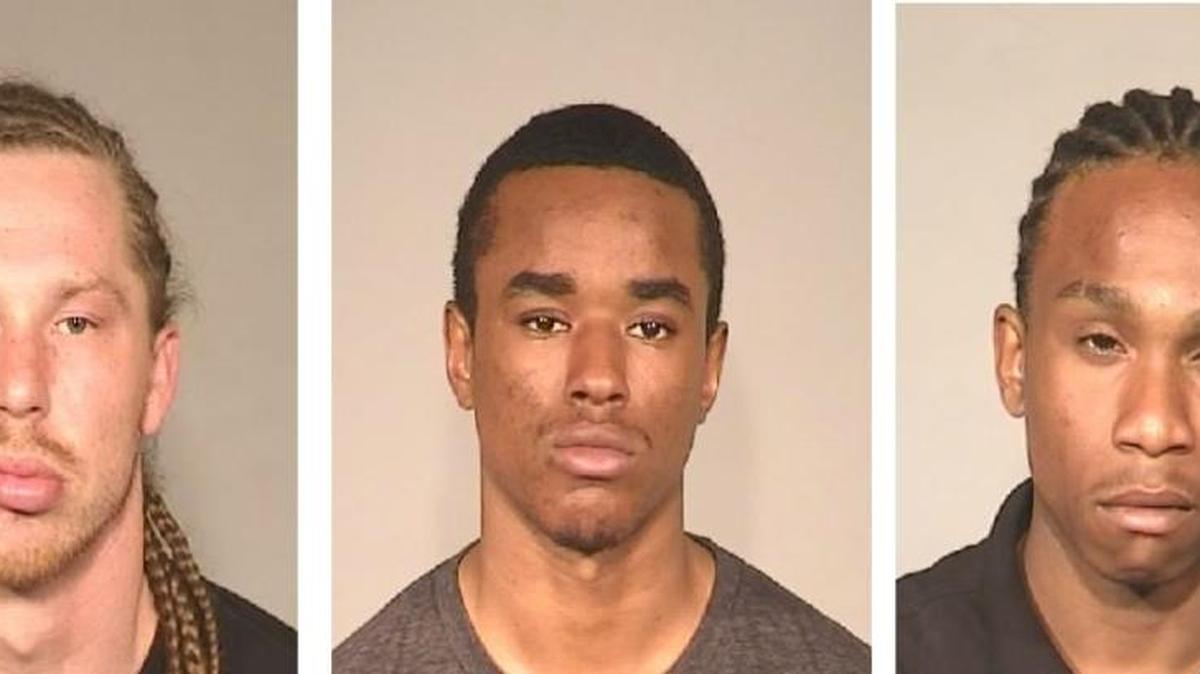 From left, Dustin Hicks, Donald Monson and Desmond Oliver