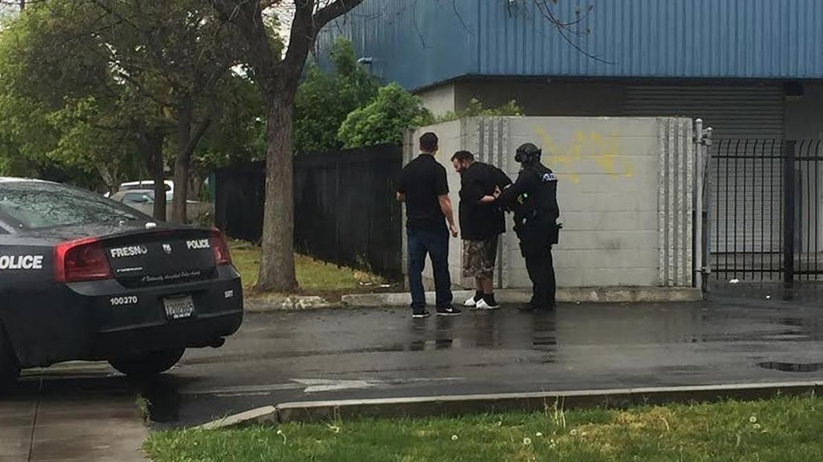 Authorities arrested two suspects in southeast Fresno who were possibly involved in a mid-February shooting.