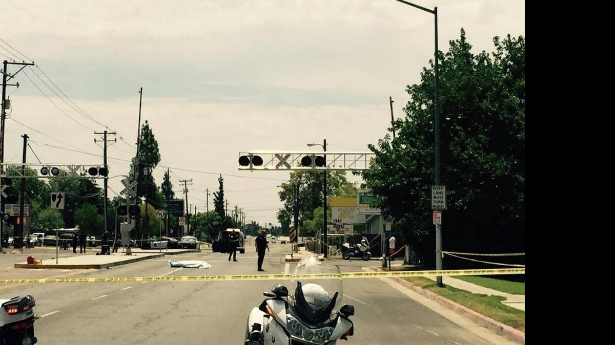 
The scene of the hit-and-run that killed Jose Rodriguez, 83, on Monday. 
