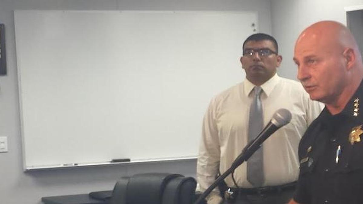 
Fresno Police Chief Jerry Dyer tells reporters about an early-morning shooting Saturday that left a man injured.
