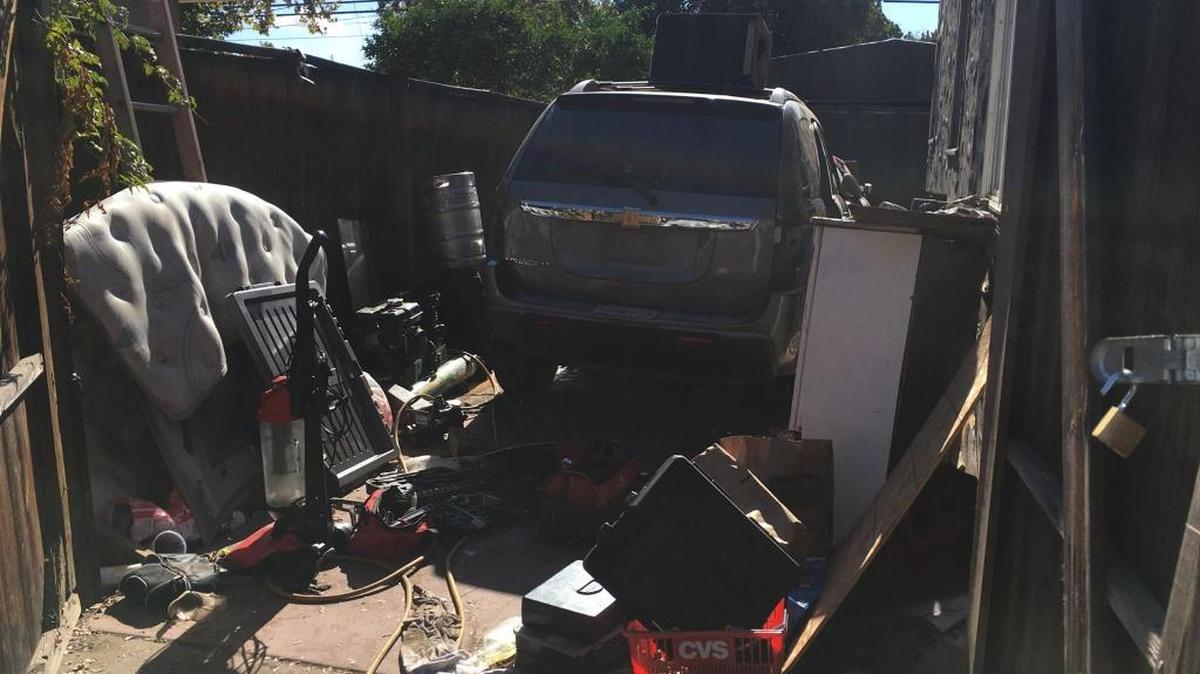 A stripped SUV was located near Blackstone and Cornell avenues in central Fresno, leading auto theft detectives to an arrest.