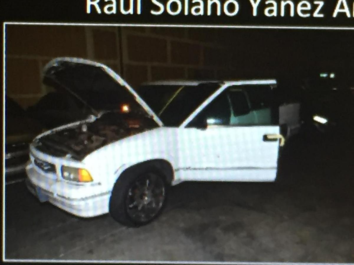 Police say they recovered the shooter’s pistol stashed next to the battery in the pickup’s engine compartment.