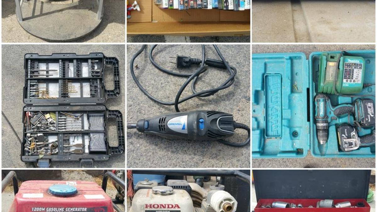 
Some of the items believed to have been stolen in Sanger that Fresno County sheriff’s detectives are now seeking to return to their owners. The items were recovered by the sheriff’s office.
