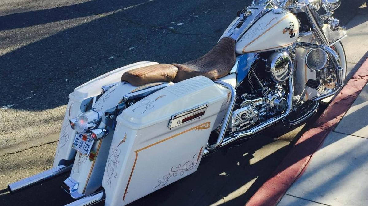 The rider of a Harley-Davidson motorcycle was injured by a hit and run driver.