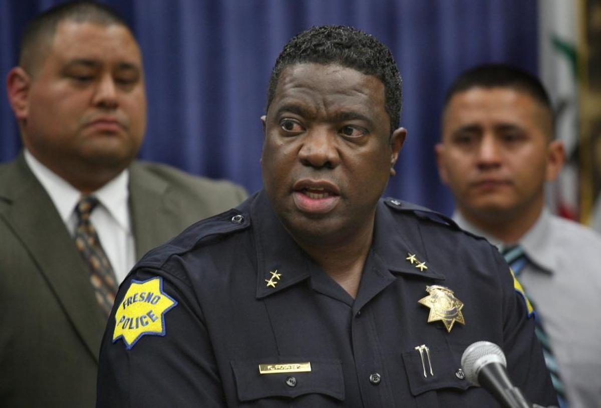 In a January 2012 file photo, Fresno deputy police Chief Keith Foster speaks to the media