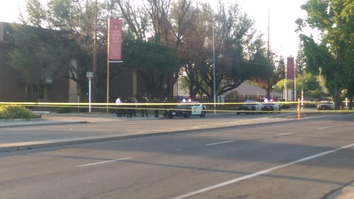 Fresno police were investigating a shooting near Shields Avenue and First Street in central Fresno Monday evening, April 18, 2016.
