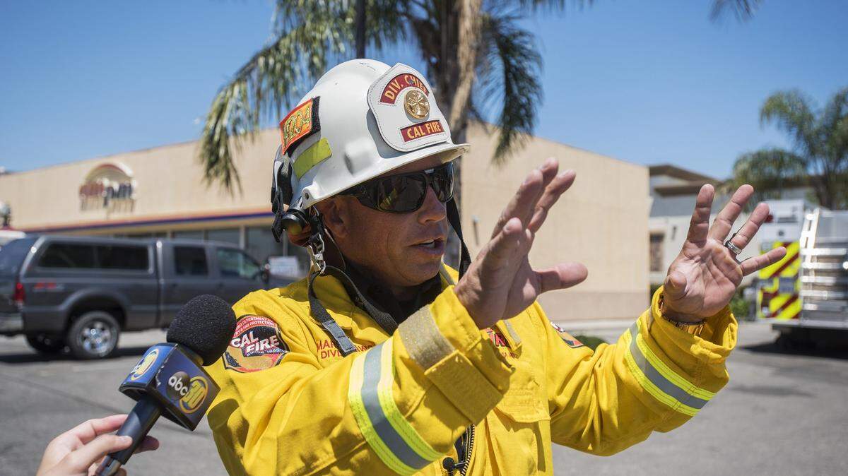 California Department of Forestry and Fire Protection, Merced County, division chief Mark Lawson, speaks with media on Tuesday, May, 23, 2017.