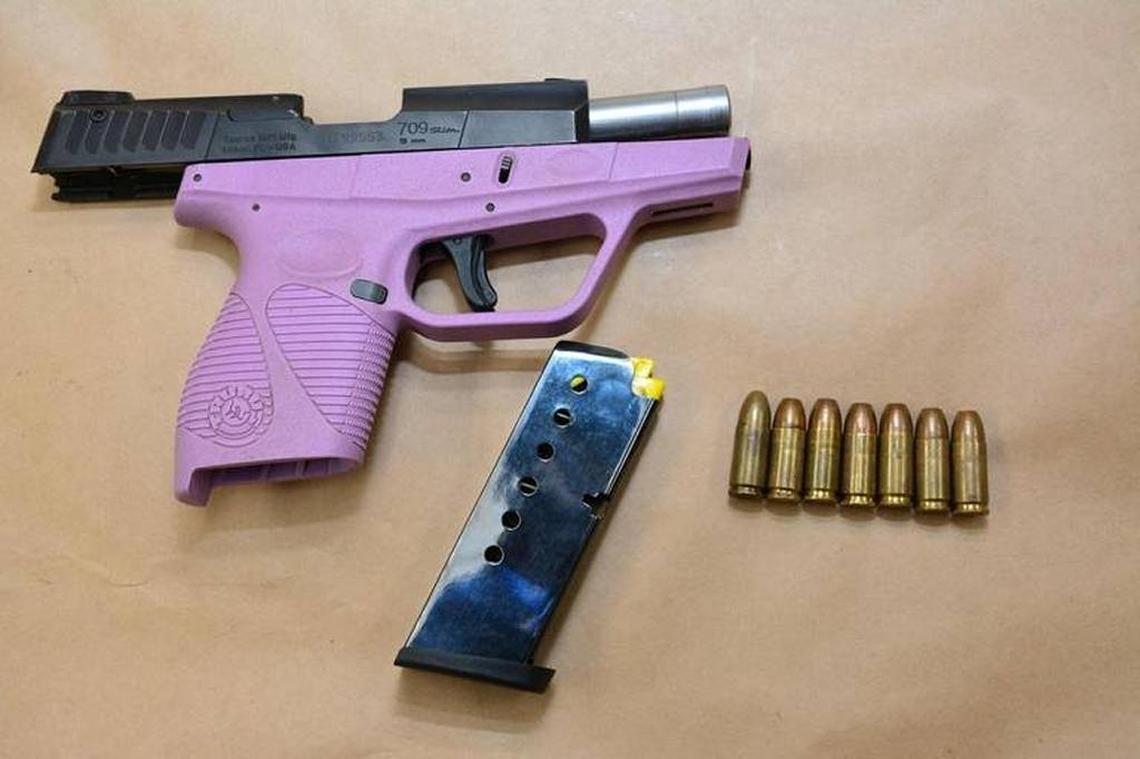 Fresno police confiscated this concealed handgun from Mirella Ponce, whose mug shot photo went viral.