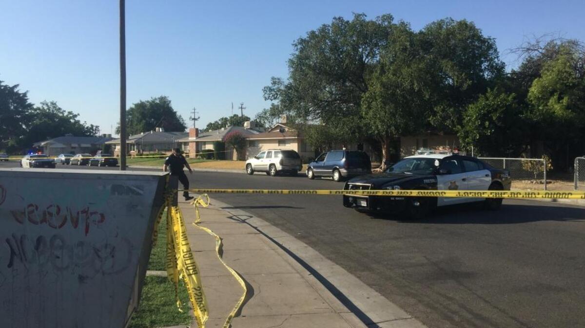 A man in his 50s was shot in the leg at an apartment on Normal Avenue in central Fresno about 5:45 p.m. Friday.