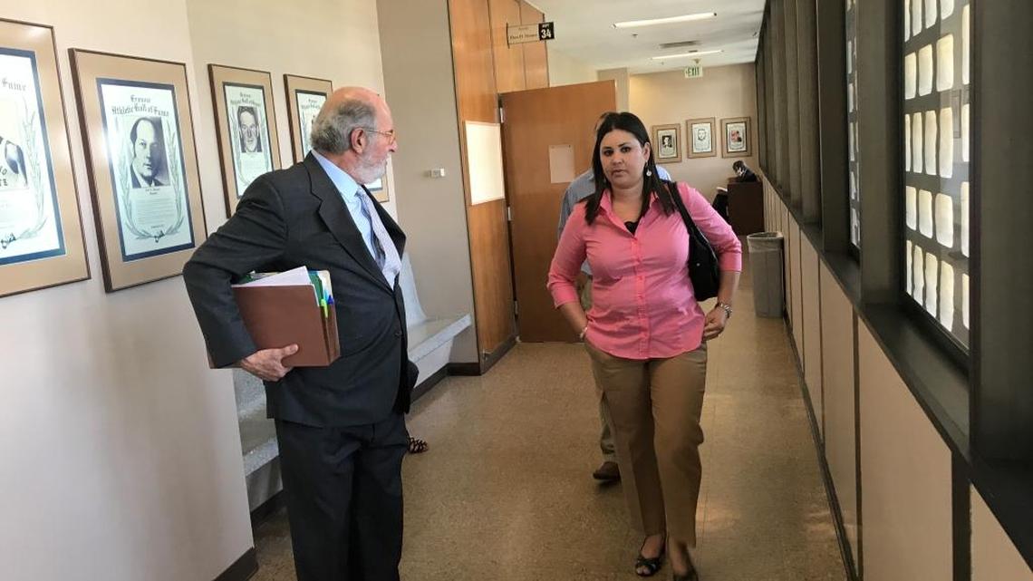 Former Tenaya Middle School teacher Justine Nelson, 33, seen in a 2017 photo. Nelson is on trial for two felony charges involving sexual contact with a student.