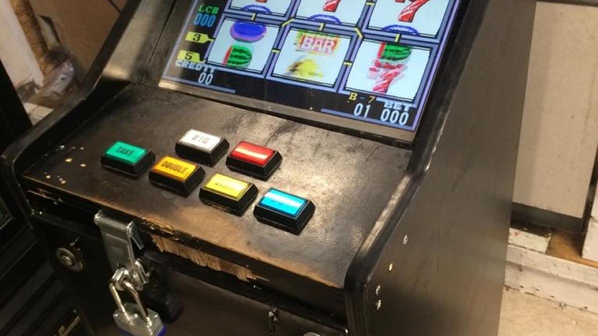 One of the slot machines confiscated from a central Fresno discount store.