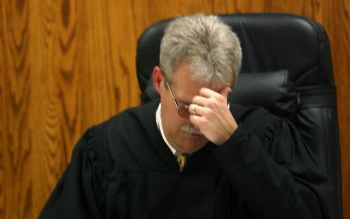 Longtime County Superior Court judge Brant K. Bramer, shown here during the high-profile Marcus Wesson case, died of a heart attack Thursday. He was 60.