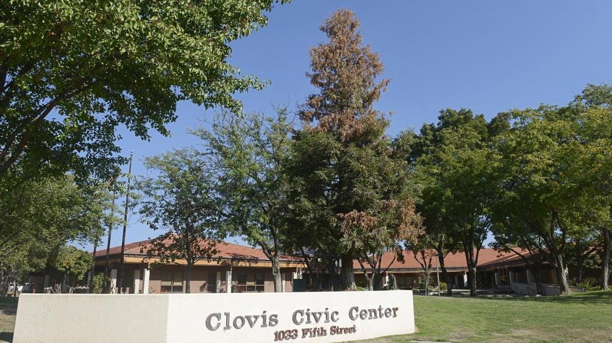 The tree in Clovis’ Civic Center plaza that has been used as the community Christmas tree is dying in part because of the drought. It will be removed next week and replaced with another tree before the holidays.