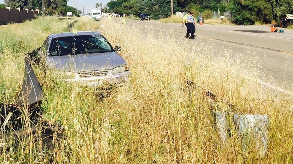 A Toyota Camry bumped a bicyclist on Shaw Avenue in Clovis early Wednesday morning, police said. The bike rider was killed.
