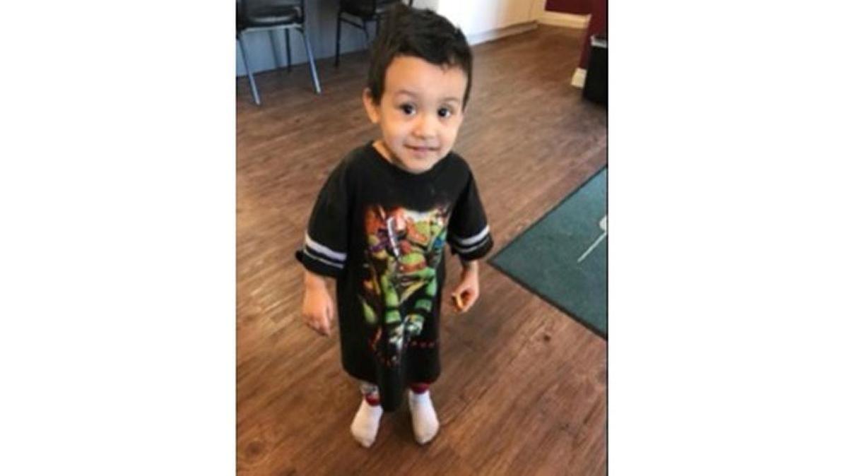 Police found this boy, about 2 years old, wandering the parking lot of the The Landing at Fancher Creek apartments.