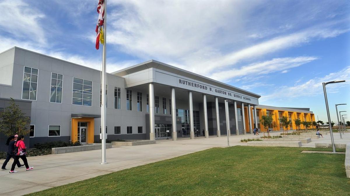 
A Fresno County Superior Court decision has been reversed by the 5th District Court of Appeals, calling into question a controversial construction deal the school district made for the newly built Rutherford B. Gaston Middle School, seen here. The ruling filed Monday means the case could go back to Superior Court, where a judge could take up the issue of whether Fresno Unified properly used a method of financing construction called lease-leaseback when it built the southwest Fresno school.
