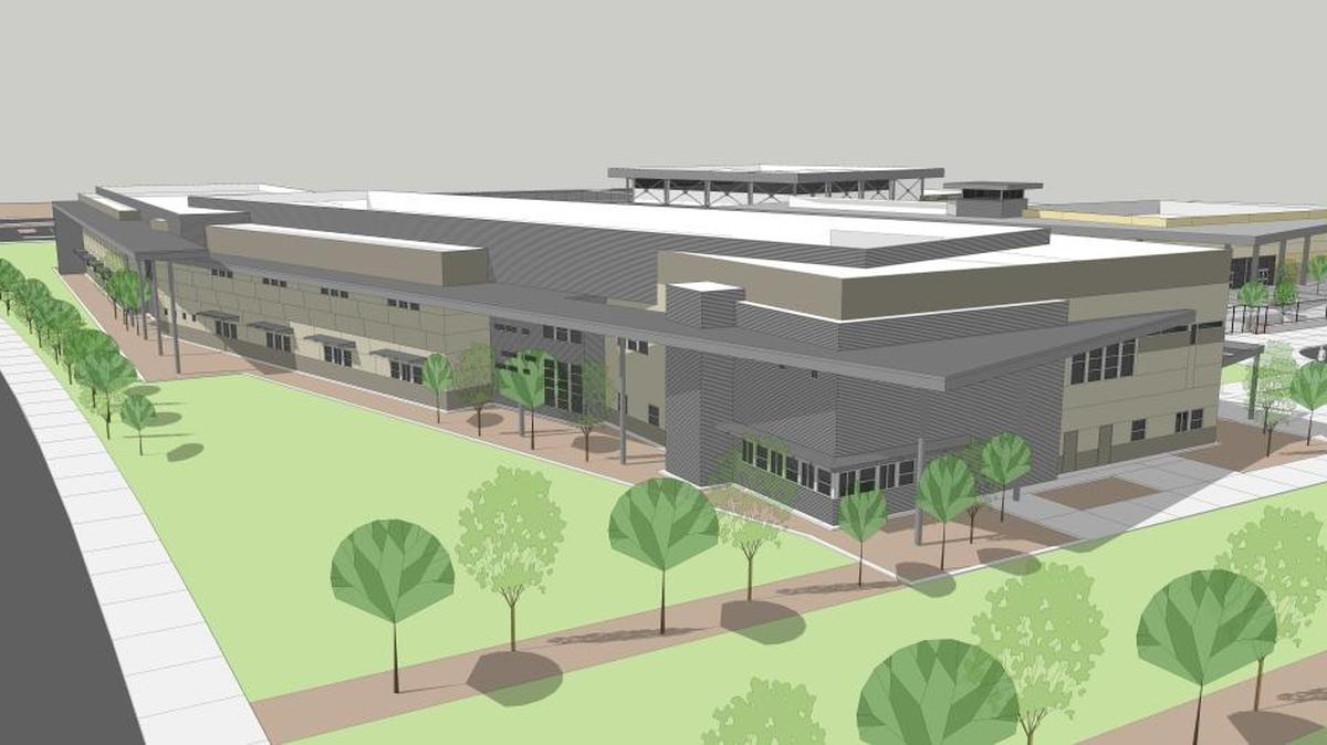 Ridgeview Middle School in Visalia as seen in an artist’s rendering.