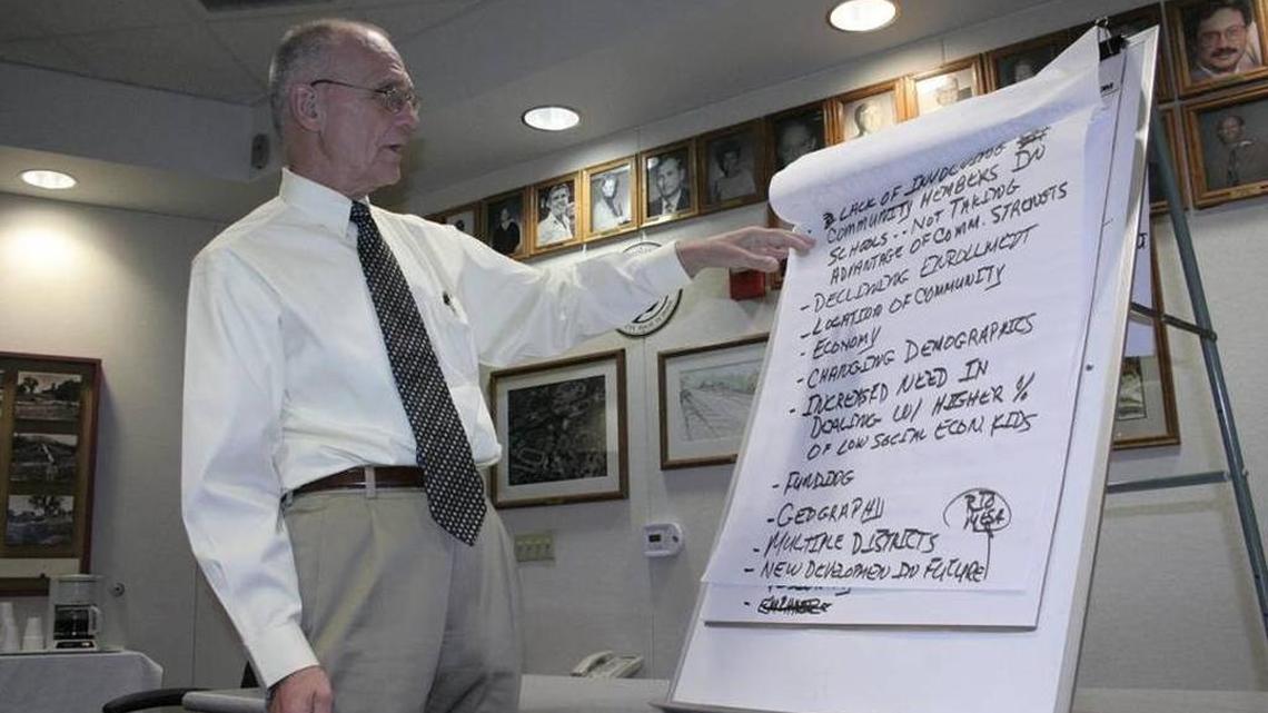 Terry Bradley, seen doing work for Yosemite Unified School District in 2012. On June 13, 2016, it was announced that Bradley, the former Clovis Unified School District superintendent and a popular Fresno-area education consultant, was censured and fined by the U.S. Securities and Exchange Commission for allegedly sharing five school districts’ private information with an advisory company while it was negotiating for the districts’ contracts.